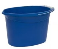 Auto Drive Plastic 12-Quart Oval Bucket, Blue 